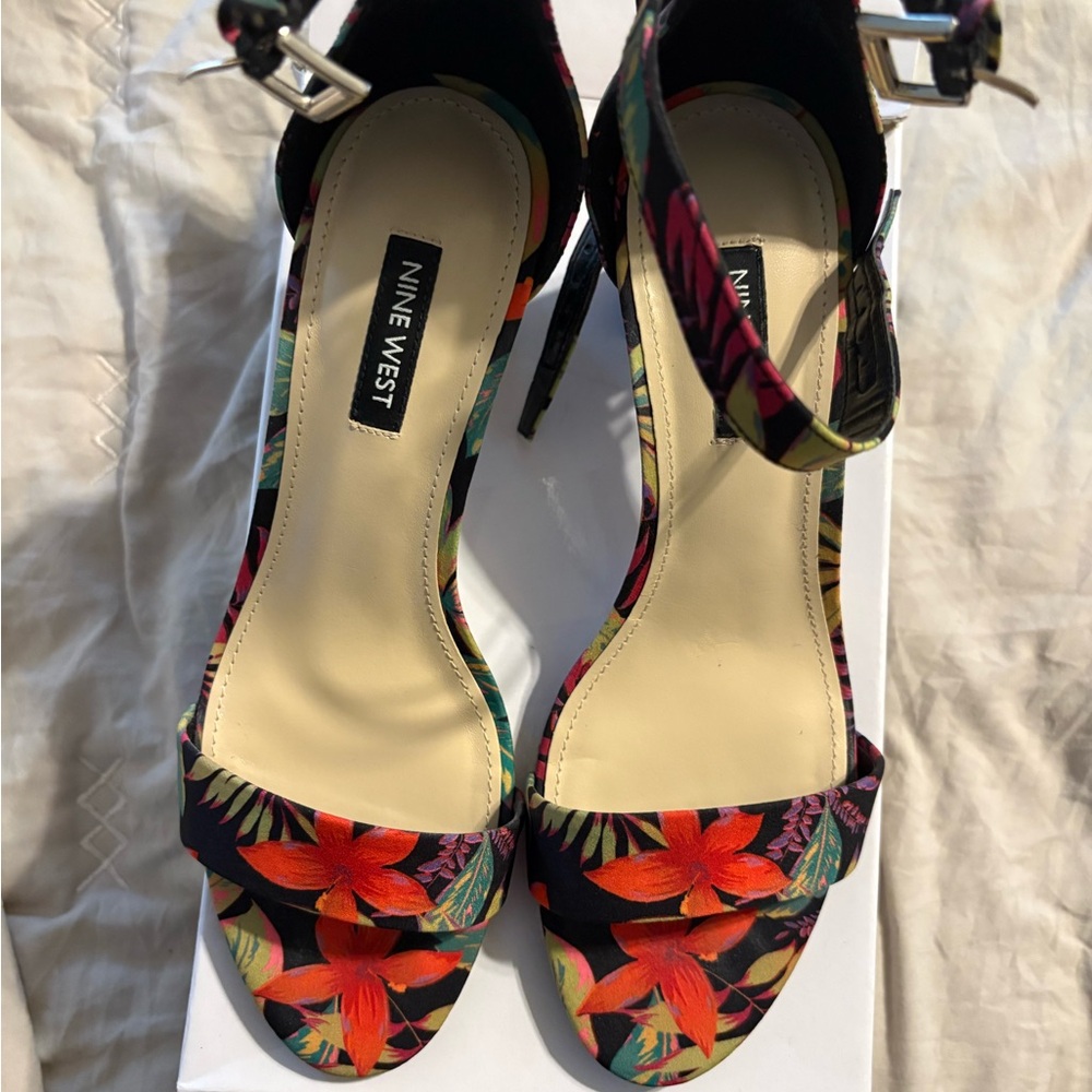 Nine West Multicolor Floral Heels